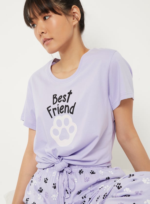 Women Printed PJ Set