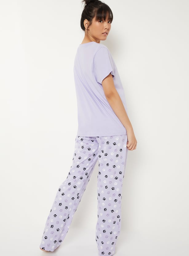 Women Printed PJ Set