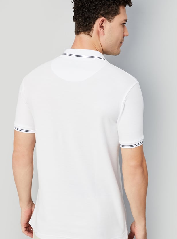 Men Solid Polo T-shirt