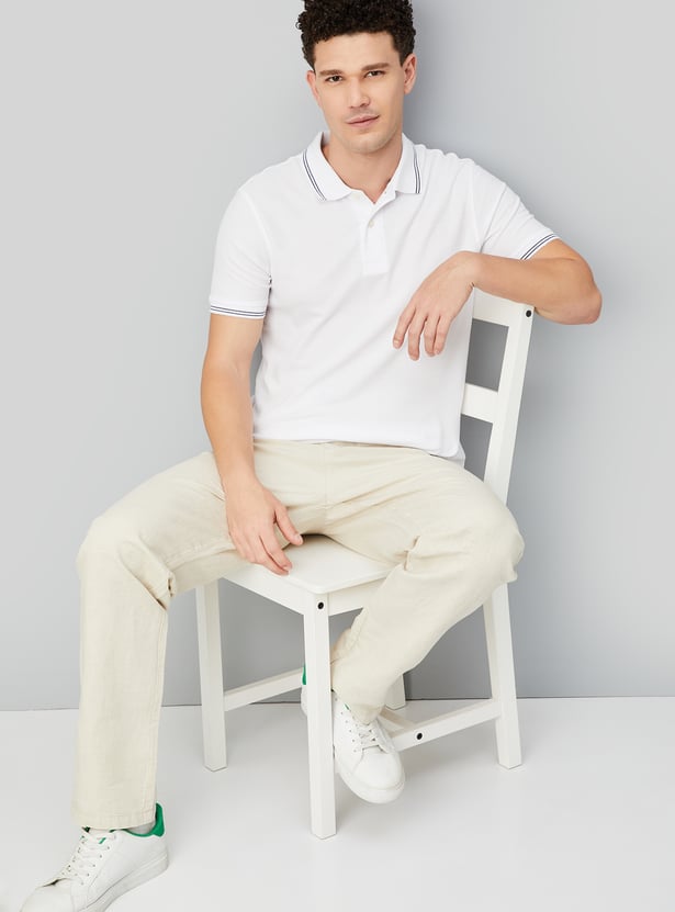 Men Solid Polo T-shirt