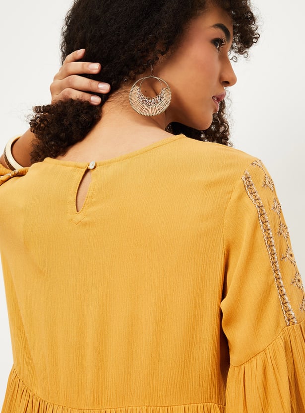 Women Embroidered Midi Dress