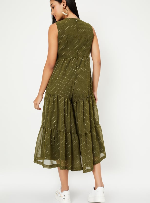 Women Embroidered Tiered Jumpsuit