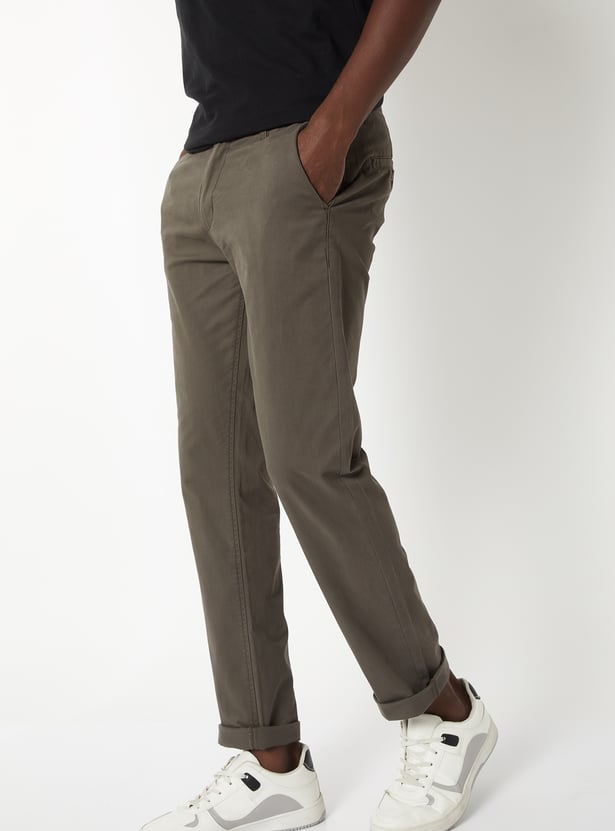 Men Slim Fit Stretch Chinos