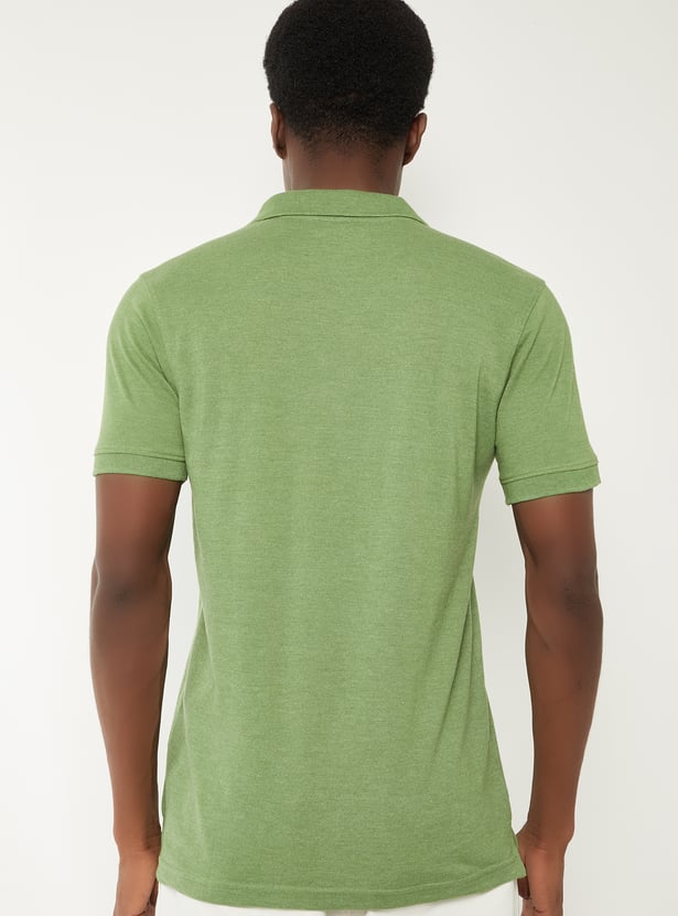 Men Solid Slim Fit Polo T-shirt