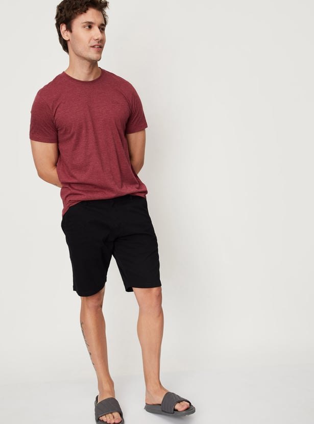 Men Solid Loungewear T-shirts - Pack of 2