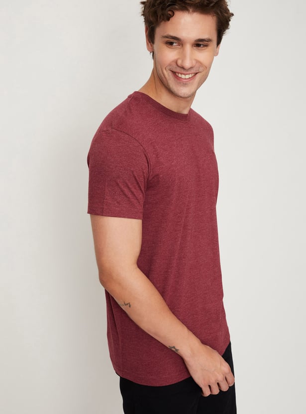 Men Solid Loungewear T-shirts - Pack of 2
