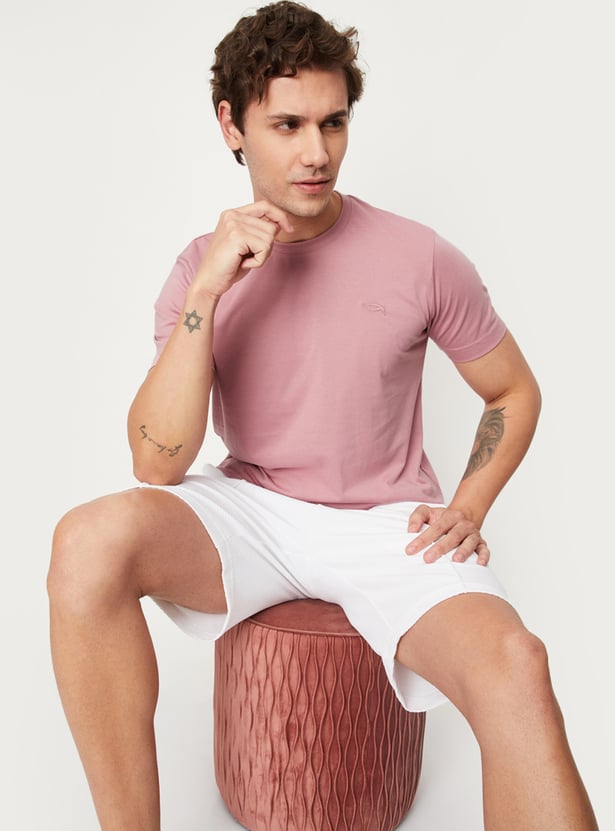 Men Solid Loungewear T-shirts - Pack of 2