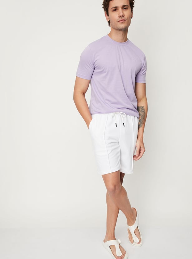 Men Solid Loungewear T-shirts - Pack of 2