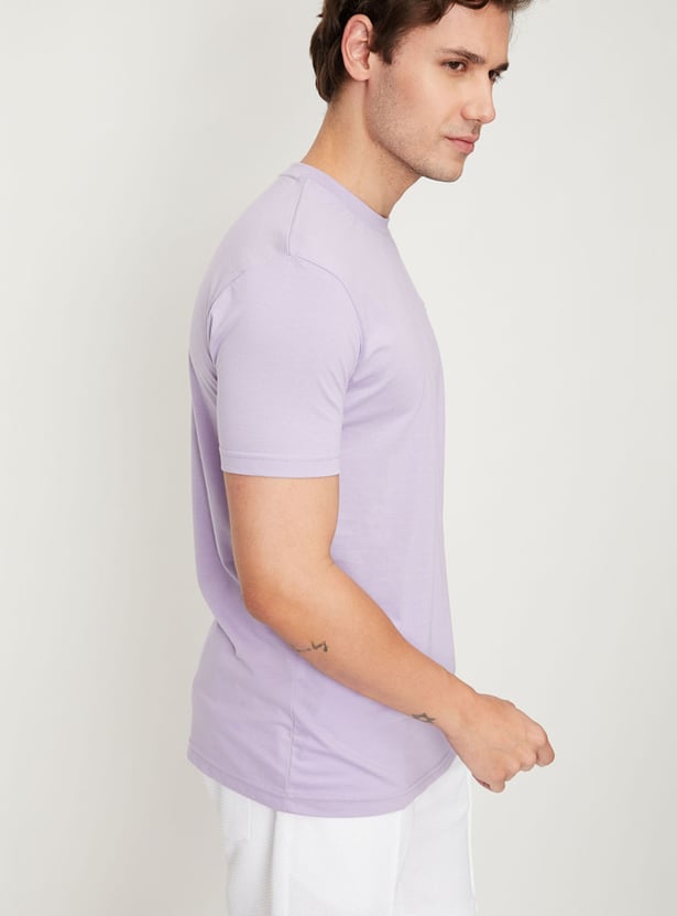 Men Solid Loungewear T-shirts - Pack of 2