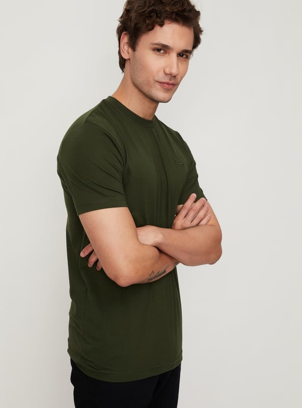 Men Solid Loungewear T-shirts - Pack of 2