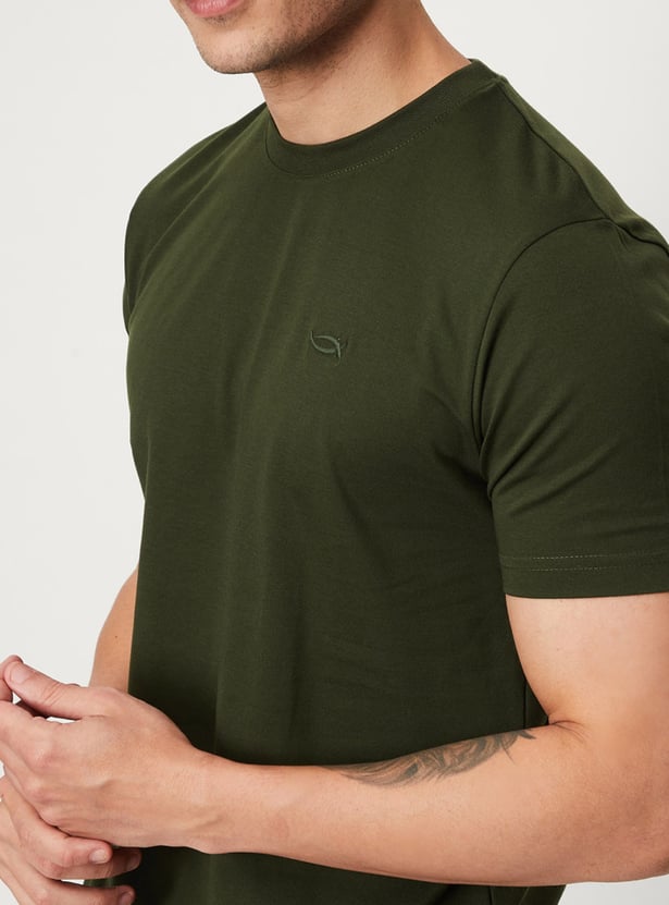 Men Solid Loungewear T-shirts - Pack of 2