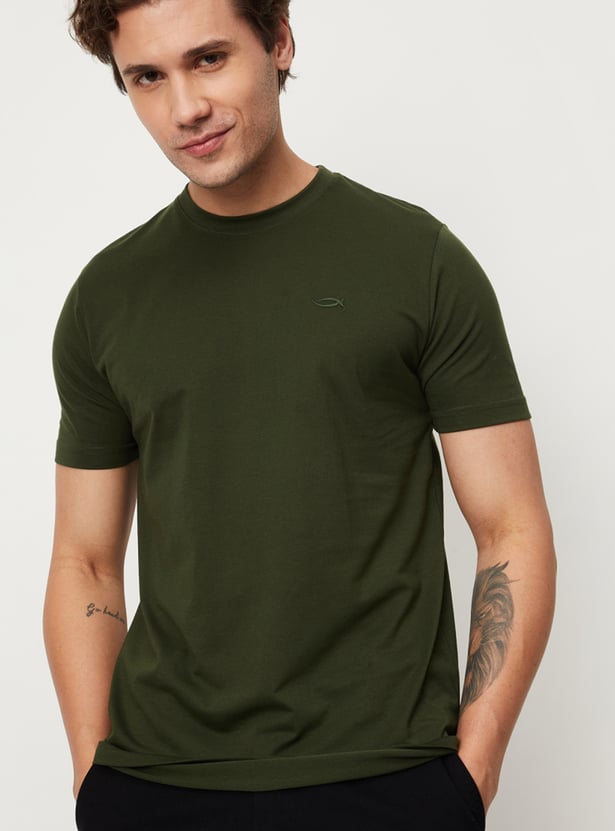 Men Solid Loungewear T-shirts - Pack of 2