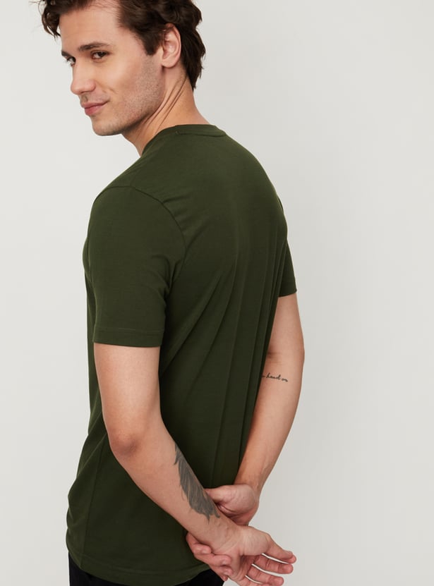 Men Solid Loungewear T-shirts - Pack of 2