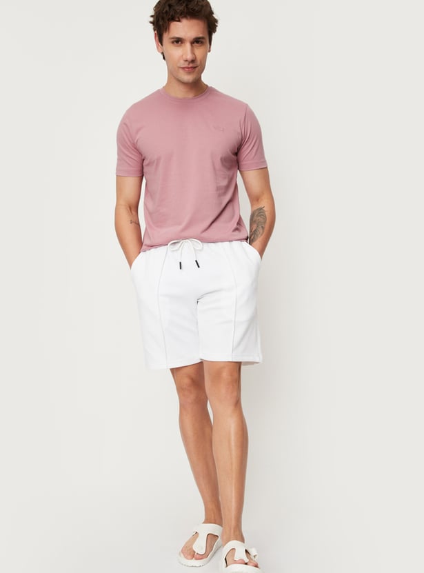 Men Solid Loungewear T-shirts - Pack of 2