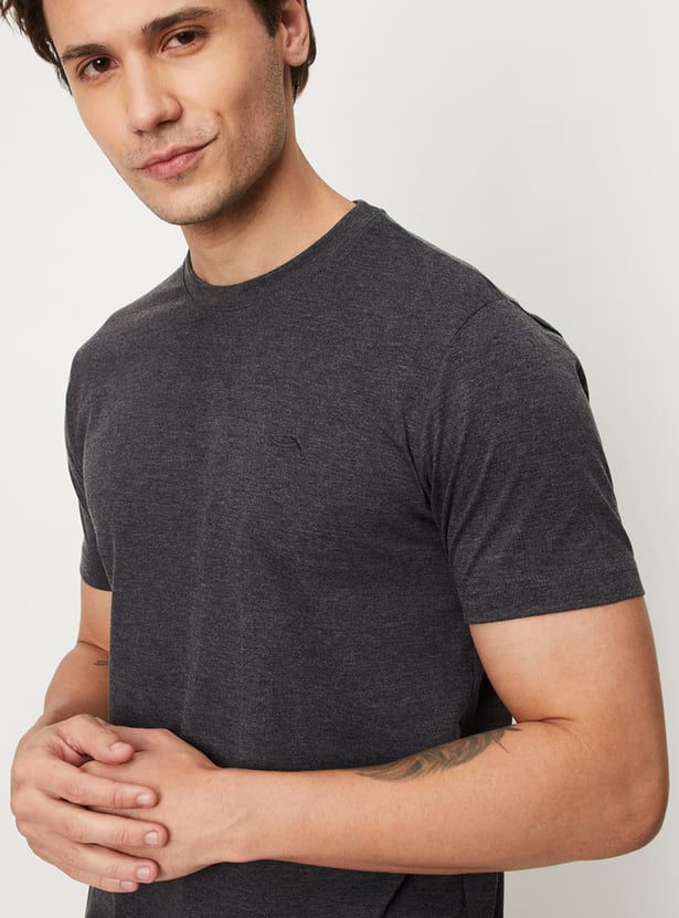 Men Solid Loungewear T-shirts - Pack of 2