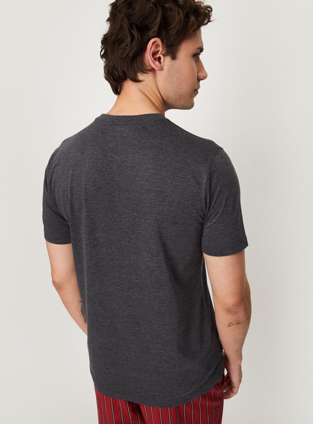 Men Solid Loungewear T-shirts - Pack of 2