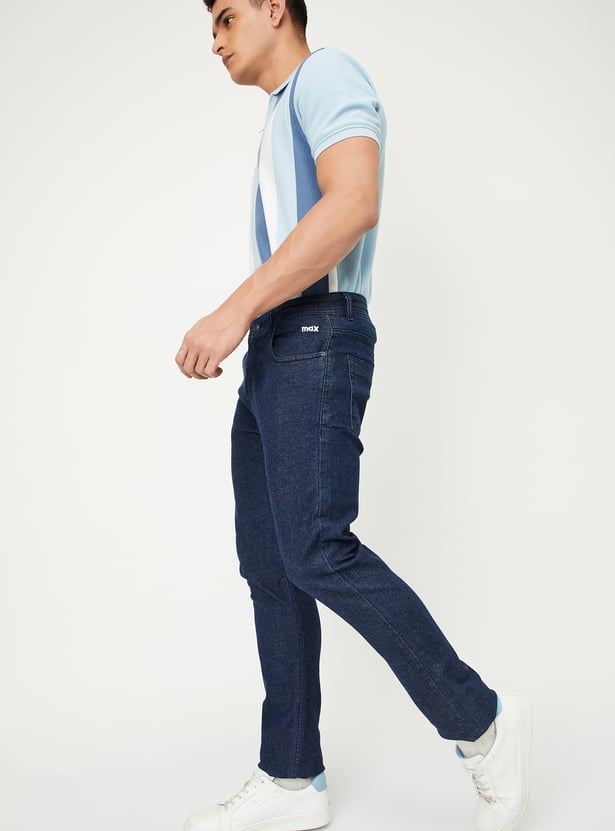 Men Solid Slim Fit Trousers