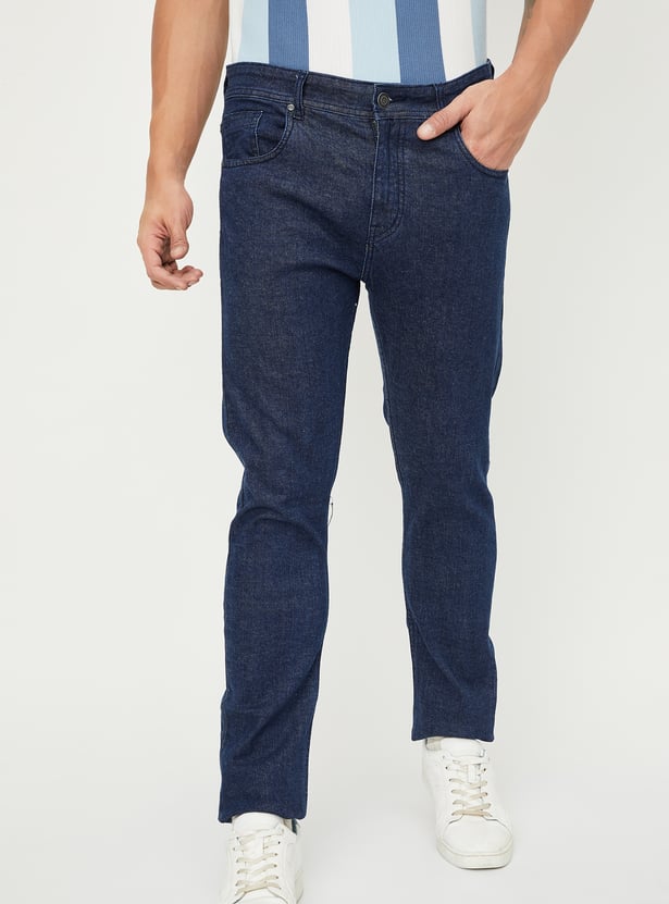 Men Solid Slim Fit Trousers
