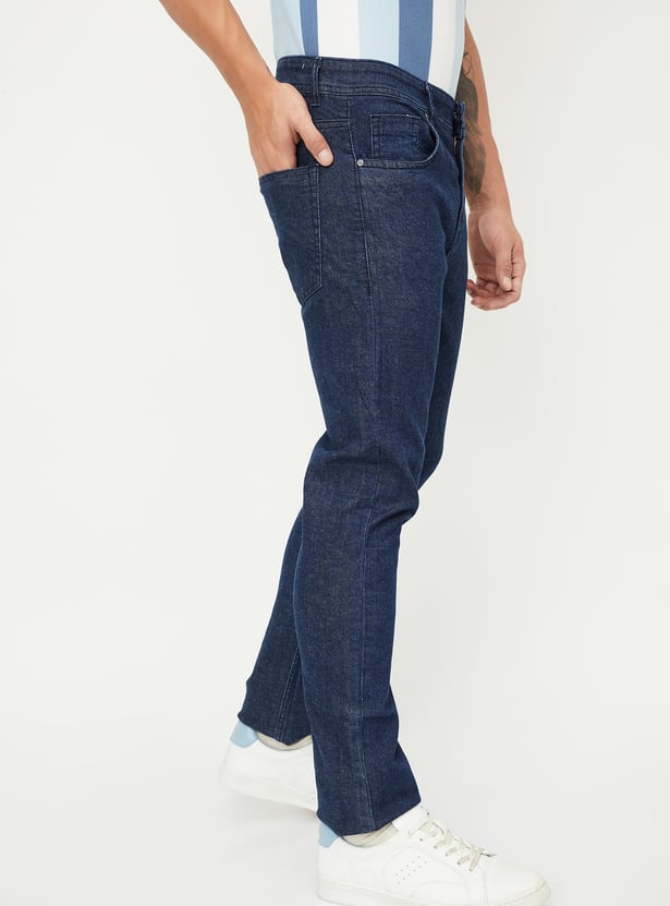 Men Solid Slim Fit Trousers