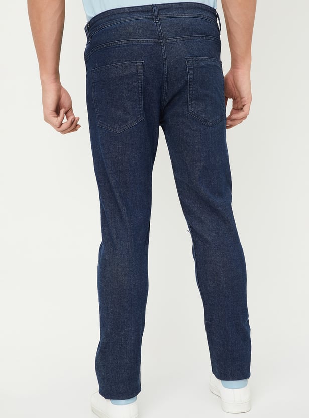 Men Solid Slim Fit Trousers