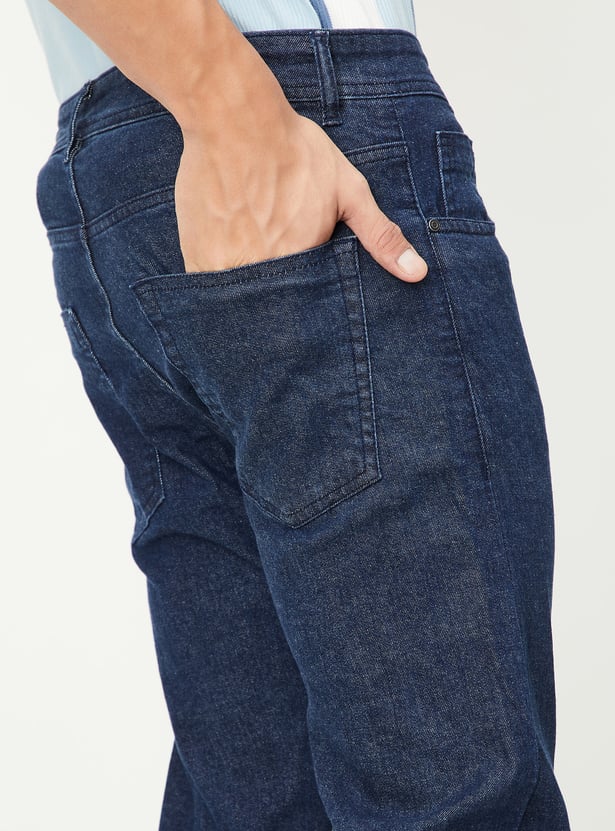 Men Solid Slim Fit Trousers