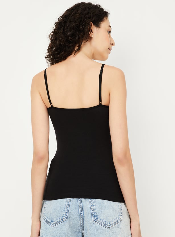 Women Solid Knit Camisole