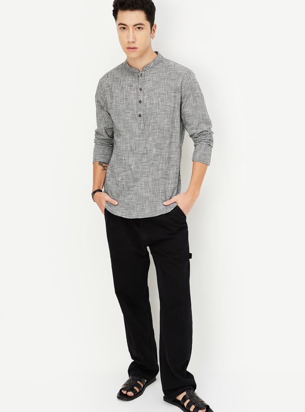 Men Woven Short Kurta