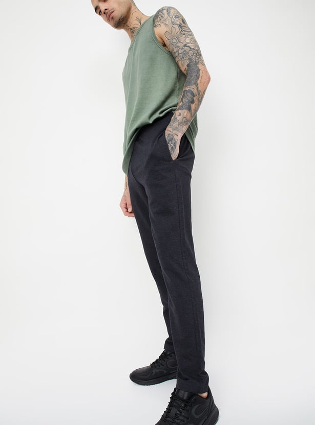 Men Solid Athleisure Track Pants