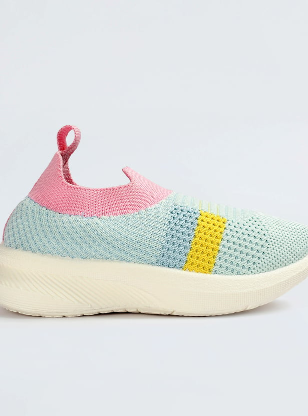 Girls Colourblock Slip-On Sport Shoes