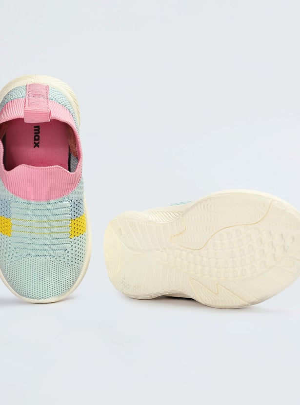 Girls Colourblock Slip-On Sport Shoes