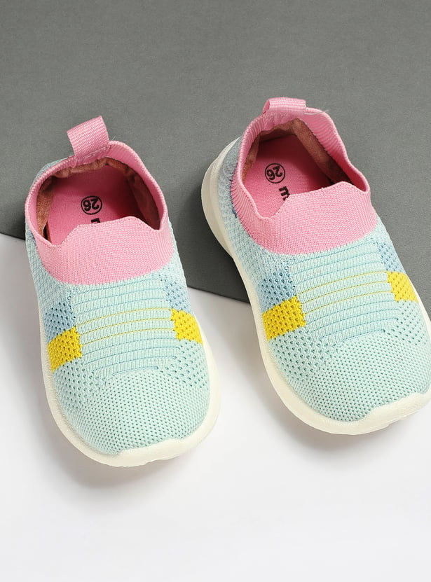 Girls Colourblock Slip-On Sport Shoes