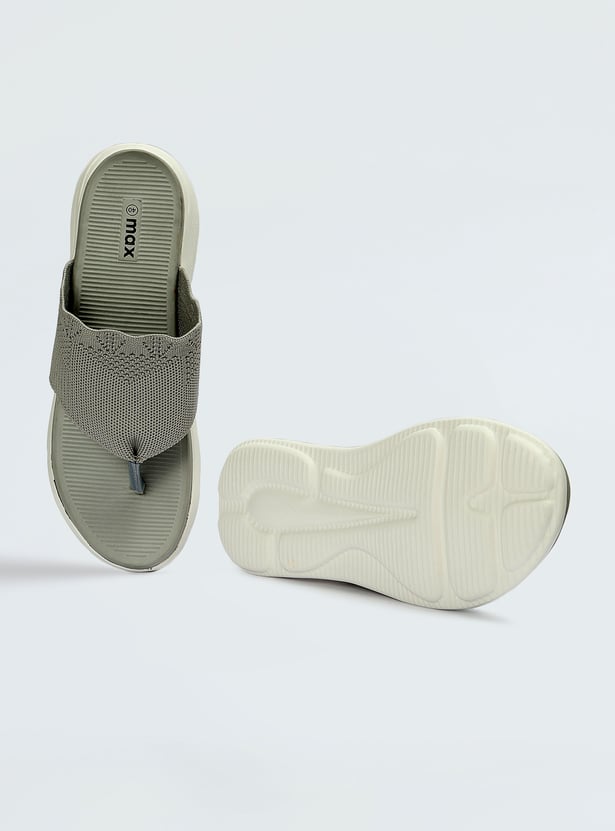 Women Knit Strap Slip-on Sandals