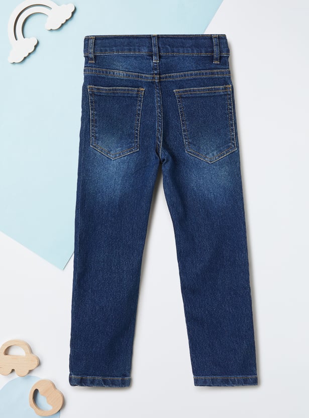 Boys Slim Fit Washed Jeans