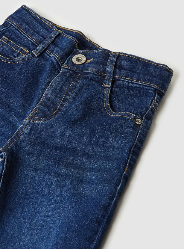 Boys Slim Fit Washed Jeans