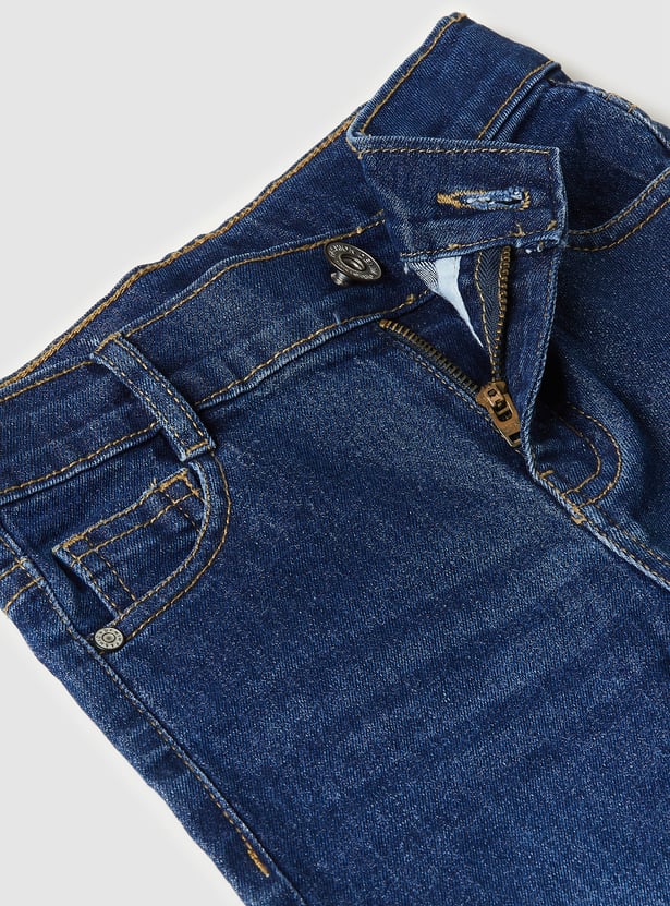 Boys Slim Fit Washed Jeans