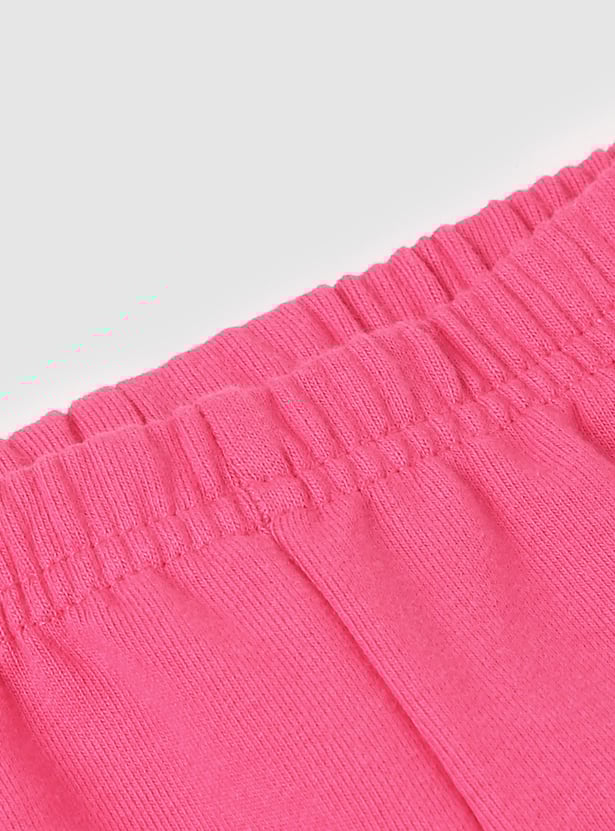 Girls Solid Full-Length Leggings