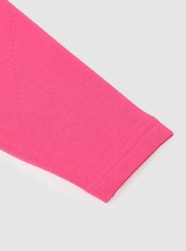 Girls Solid Full-Length Leggings