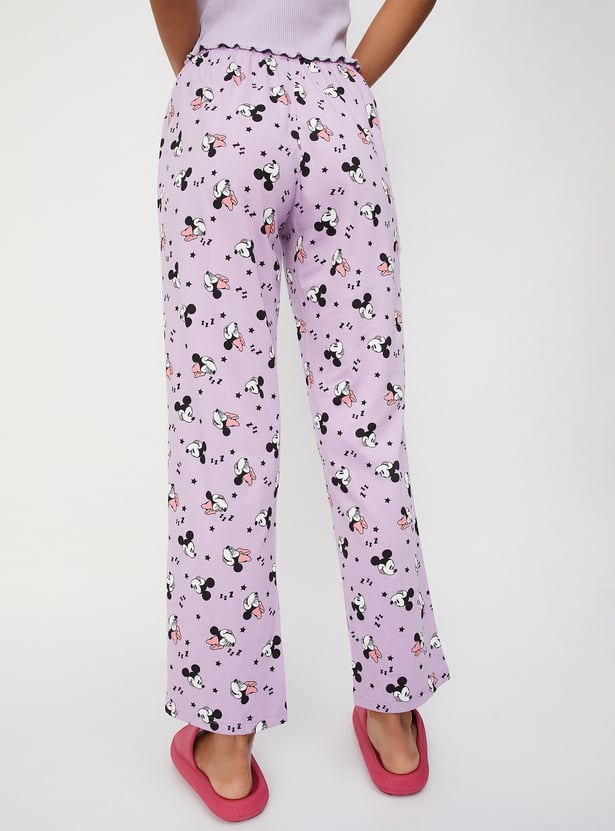 Women Mickey Print Pyjamas