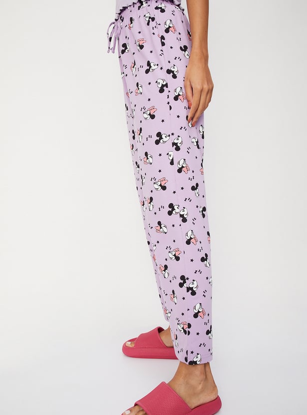 Women Mickey Print Pyjamas
