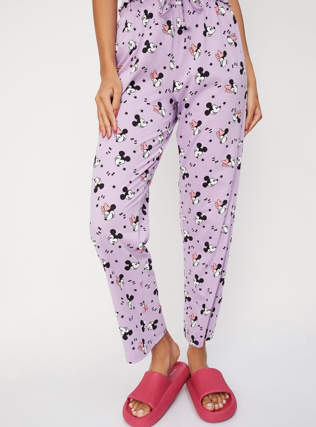 Women Mickey Print Pyjamas