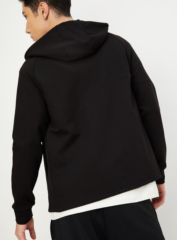 Men Solid Hooded Sweatshirt