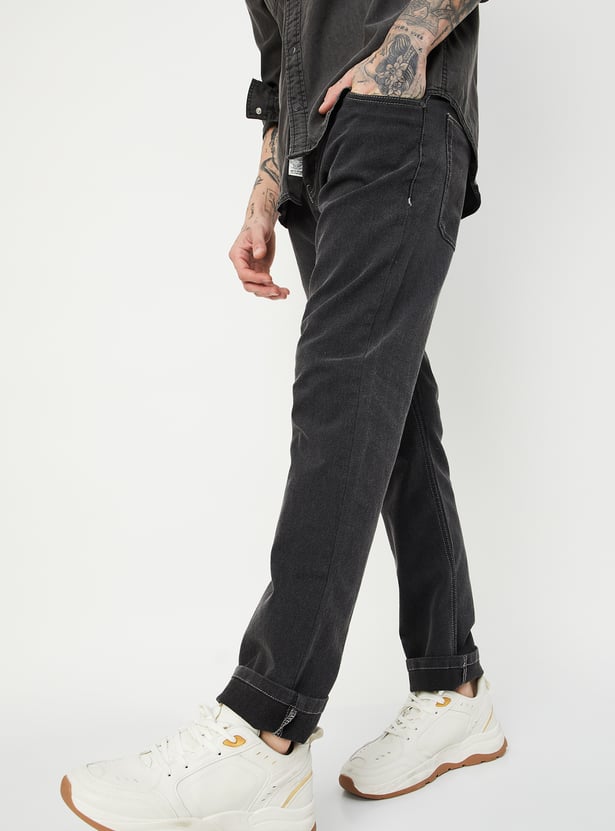 Buy Men Solid Regular Fit Jeans Online at just