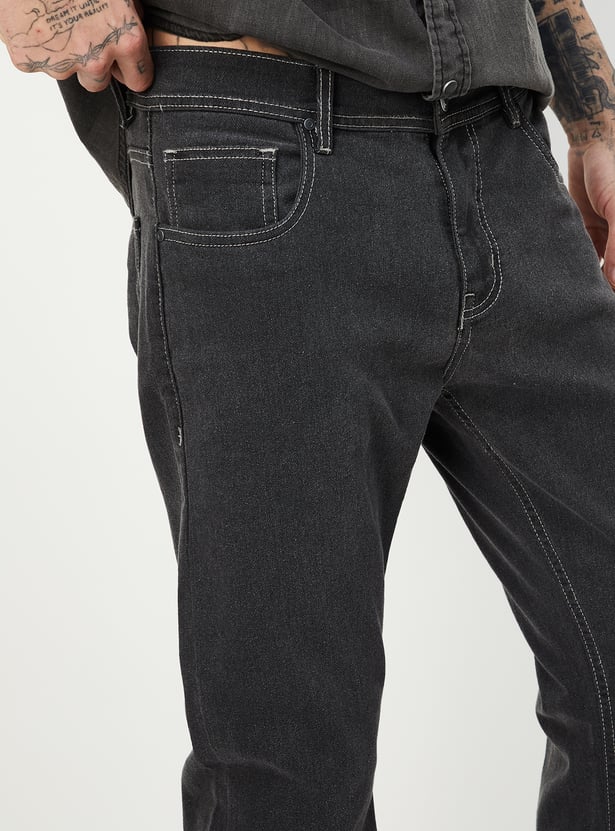 Men Solid Regular Fit Jeans
