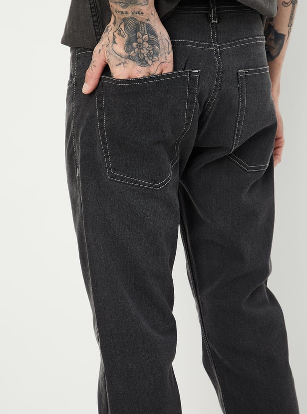 Men Solid Regular Fit Jeans