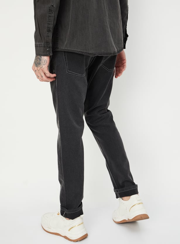 Men Solid Regular Fit Jeans