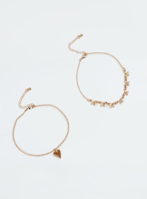 Women Embellished Anklet - Pack of 2