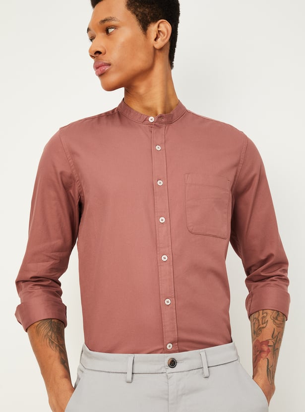 Men Regular Fit Solid Casual Shirt