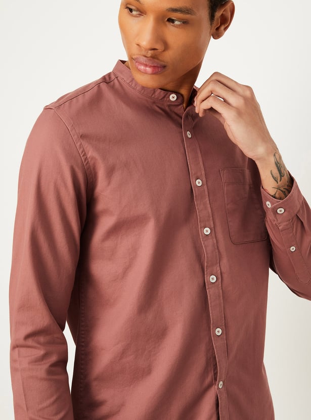 Men Regular Fit Solid Casual Shirt