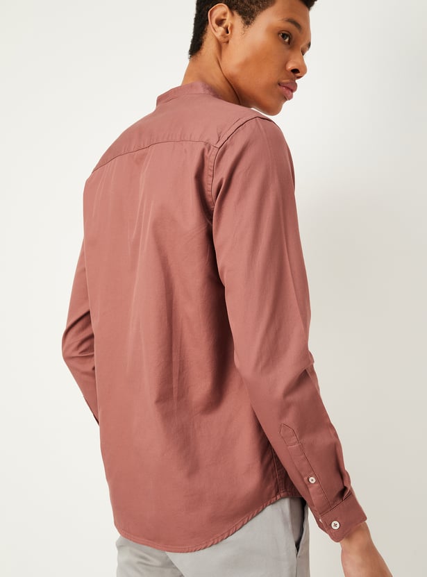 Men Regular Fit Solid Casual Shirt