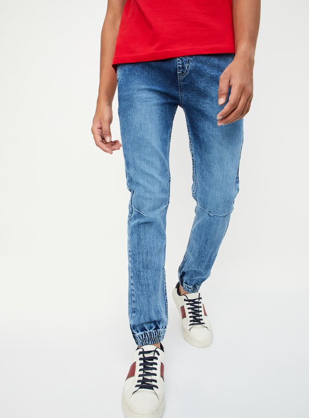 Boys Washed Denim Joggers